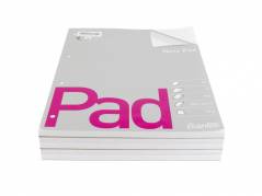 Standardblok A4 ulinieret 60g hvid m/4 huller