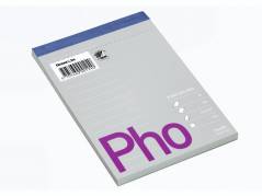 Telefonblok A6 linieret 60g stub m/perf. u/huller