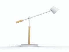 Bordlampe Unilux Vicky hvid/tr&Atilde;&brvbar;