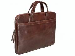 Computertaske Pierre by Elba l&aelig;der brun slim