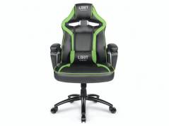 Kontorstol Extreme L33T PU gr&Atilde;&cedil;n/sort Gaming Mid Level