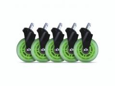 Hjul t/L33T gaming stol gr&Atilde;&cedil;nne bl&Atilde;&cedil;de 5stk/pak