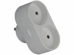 Stik 2-vejs uden jord hvid