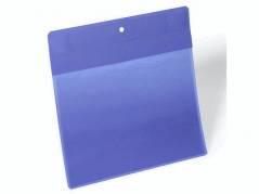 Lagerlomme m/supermagnet A4 tv&aelig;rformat bl&aring;