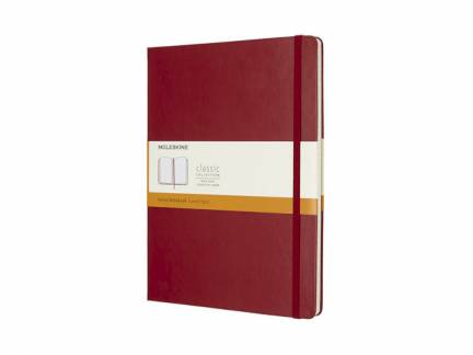 Notesbog MOLESKINE Classic hard linieret XL rød