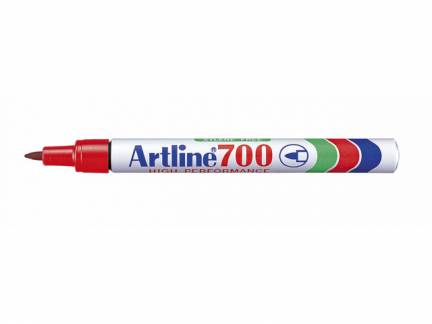 Marker Artline 700 permanent rød 0,7mm