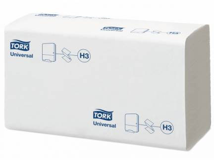 Papirhåndklæde Tork Universal H3 1-lag Z-fold 4500stk/ka