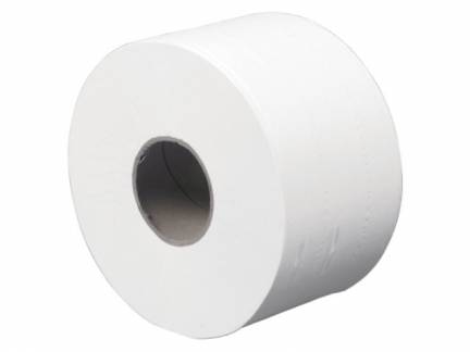 Toiletpapir Care-Ness hvid 2-lags jumbo 170m 12rul/kar