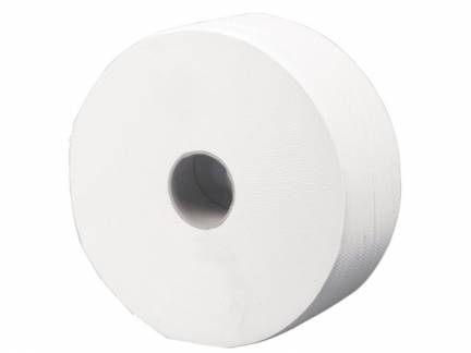 Toiletpapir Care-Ness hvid 2-lags jumbo 360m 6rul/kar