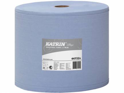 Aftørringspapir Katrin Plus blå 26cmx350m 2rul/pak 447226