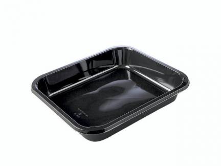 Plastbakke C2290-1E CPET sort 288x253x49mm 2650ml 208stk/kar