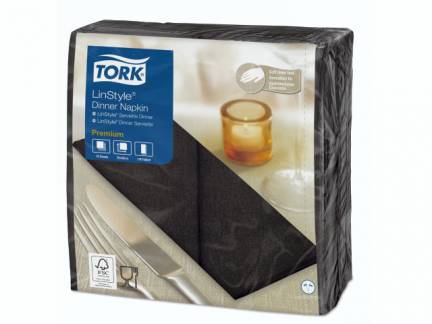Serviet Tork Linstyle sort 39x39cm 1/8 fold 50stk/pak