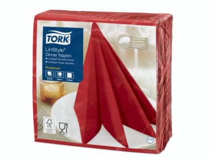 Serviet Tork Linstyle r&Atilde;&cedil;d 39x39cm 1/4 fold 50stk/pak