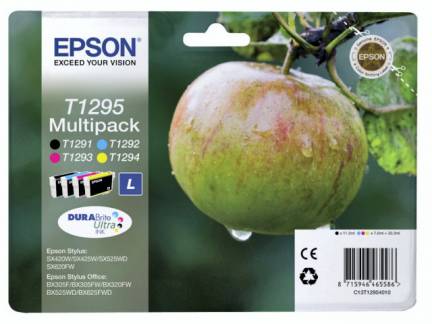 Bl&Atilde;&brvbar;kpatron Epson T1295 Multi Stylus SX/BX serie CMYK