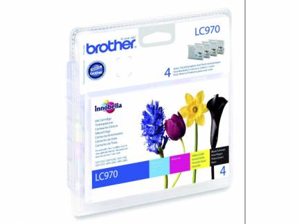Bl&Atilde;&brvbar;kpatron Brother LC970 Value Pack 1x4 farver CMYBK