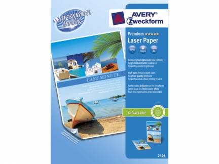 Fotopapir Premium A4 250g Glossy t/farvelaser 100ark/pak