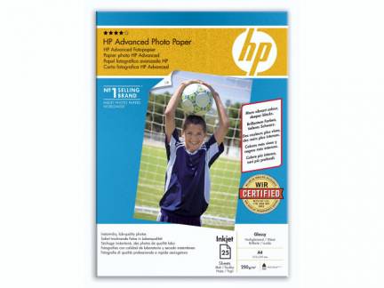 Fotopapir HP Advanced Glossy Q5456A 25ark/pk A4