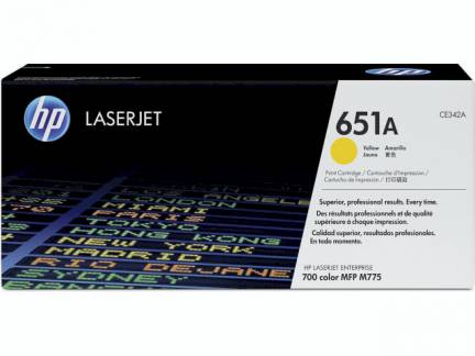 Lasertoner HP 651A yellow CE342A 16K