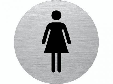 Skilt Dametoilet &Atilde;&tilde;:75mm aluminium