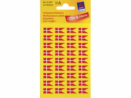 Etiket Avery flag dansk 9x16mm 144stk/pak