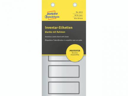 Etiket Avery t/inventar og logistik 50x20mm 50stk/pak