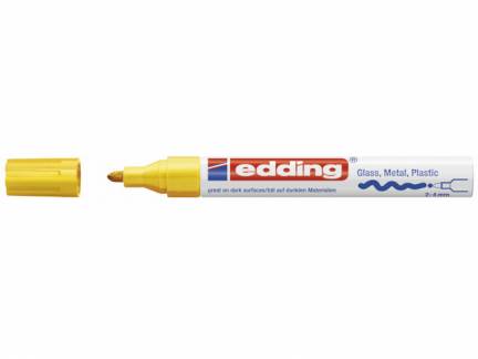 Paint marker Edding 750 permanent gul 2-4mm rund spids