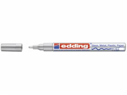 Paint marker Edding 751 permanent sølv rund spids 1-2mm