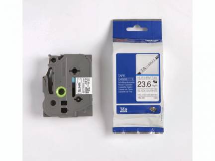 Labeltape Brother HSe-251 23,6mmx1,5m sort p&Atilde;&yen; hvid flex