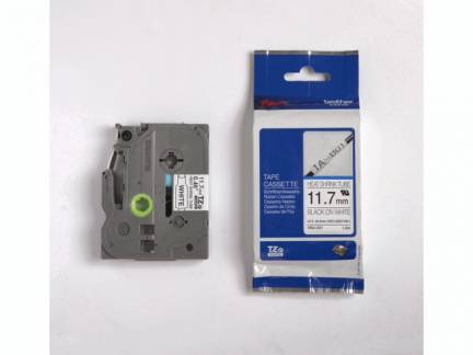 Labeltape Brother HSe-231 12mmx1,5m sort p&Atilde;&yen; hvid flex