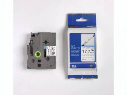 Labeltape Brother HSe-241 18mmx1,5m sort p&Atilde;&yen; hvid flex