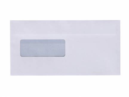 Kuverter m/rude hvid 110x220mm M65 13367 DS 500stk/kasse