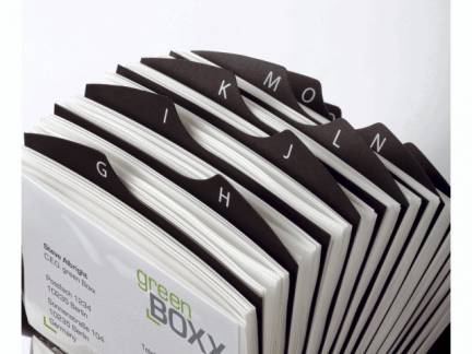 Visitkortkartotek VISIFIX sort