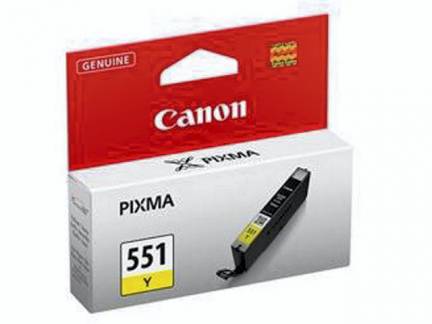 Bl&Atilde;&brvbar;kpatron Canon CLI-551 iP7250, MG5450, MG6350 gul