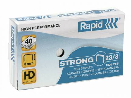 H&Atilde;&brvbar;fteklammer Rapid 23/8 Strong 1000stk/pak