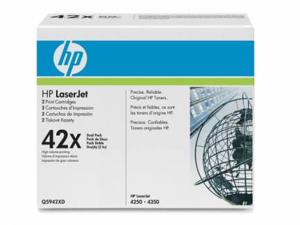 Lasertoner HP Q5942XD 2-pack Laserjet 4250/4350