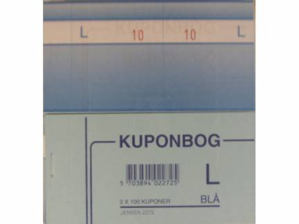 Kuponb&Atilde;&cedil;ger  bl&Atilde;&yen; 2x1-100 130x70mm