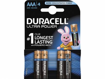 Batteri Duracell Ultra Power AAA 4stk/pak