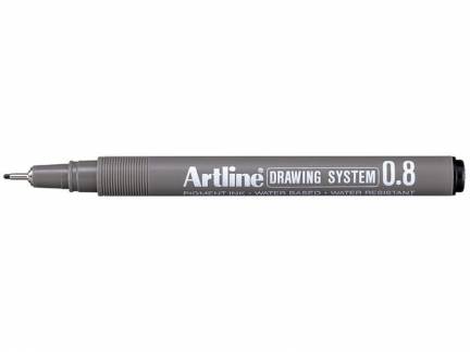 Drawingpen Artline EK238 0,8mm sort