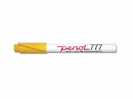 Marker Penol 777 gul 1,0mm permanent vandfast rund spids