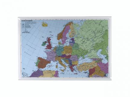 Plakat europakort lamineret 970x670mm