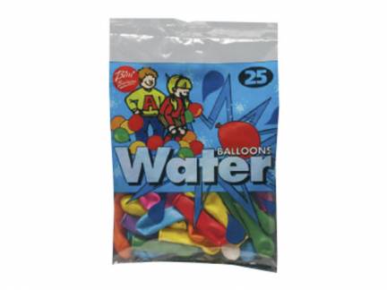 Vandballoner ass. 25stk/pak
