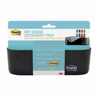 Tilbehørsbakke Post-it sort m/klæb Dry Erase Accessory Tray