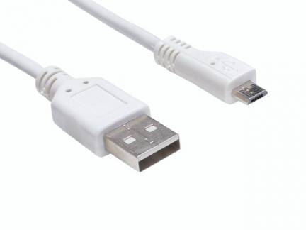 USB-kabel micro Sandberg hvid 1m sync/charge