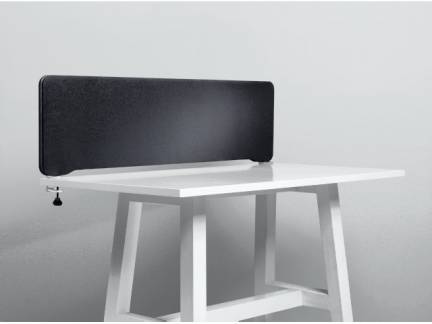 Sk&Atilde;&brvbar;rmv&Atilde;&brvbar;g til bord Lintex Edge sort 800x400mm