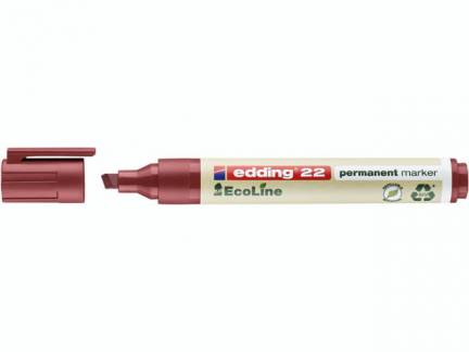 Marker edding 22 EcoLine rød permanent 1-5mm skrå spids