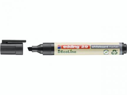 Whiteboardmarker edding 29 EcoLine sort 1-5mm skrå spids