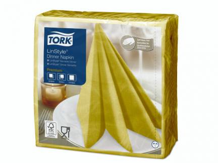 Serviet Tork Linstyle sennep 39x39cm 1/4 fold 50stk/pak