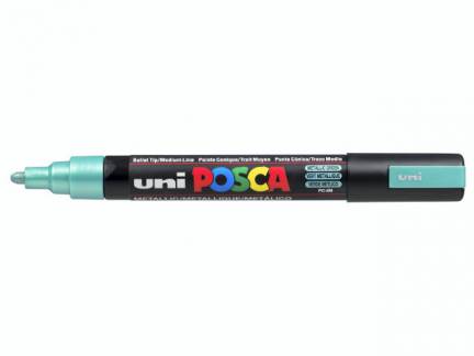 Paint marker Uni Posca PC-5M metallic green 1,8-2,5mm