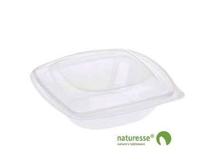 Plastbakke m/l&Atilde;&yen;g PLA 720ml 192x192x65mm 300stk/kar N582