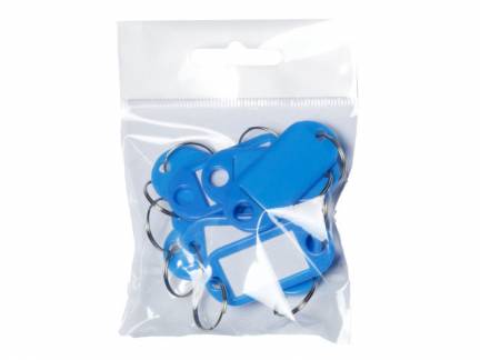 N&oslash;gleskilte BNT plast PET bl&aring;